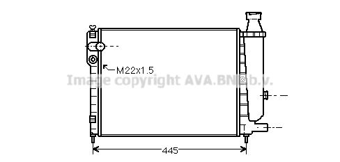 AVA QUALITY COOLING Радиатор, охлаждение двигателя CN2046